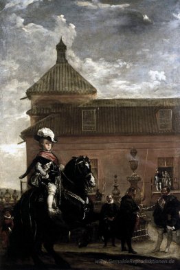 Prinz Baltasar Carlos mit dem Herzog Graf von Olivares in der Ro