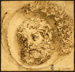 Head of a Faun in einer konkaven