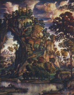 Landschaft mit Schloss
