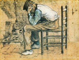 Peasant Sitzen durch den Kamin (Worn Out)