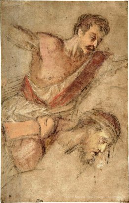 Studien für eine Geißelung Soldat und das Haupt Christi