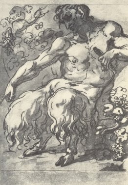 Faun mit einem Rohr