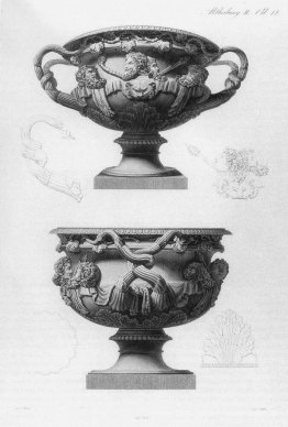 Die so genannte `Warwick Vase`, einem berühmten antiken Marmor-O