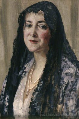 Dame mit einer Mantilla