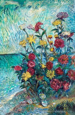 Blumen an der Küste