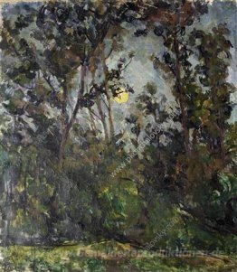 Der Mond durch die Bäume