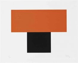 Rot-Orange auf Schwarz