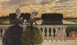 Zwei Damen auf der Terrasse