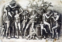 Bacchanal mit einem Wein