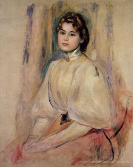 Sitzende junge Frau