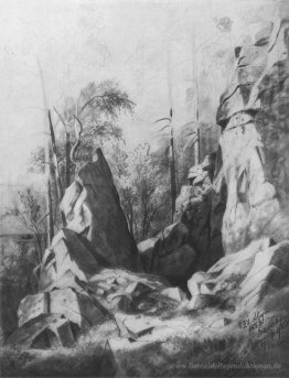 Rocks auf der Insel Walaam. Kukko