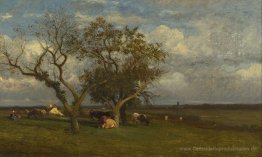 Landschaft mit Kühen
