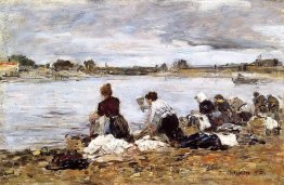 Wäscherinnen am Ufer des Touques