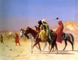 Araber, welche die Wüste