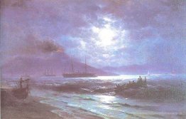 Die Bucht von Neapel durch Mondschein