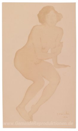 Femme Assise Nu