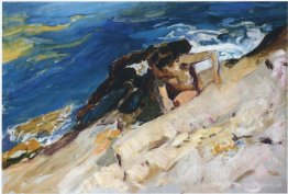 Auf der Suche nach Krabben zwischen den Felsen, Javea