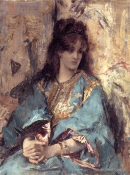 Eine Frau in der orientalischen Kleid Sitz