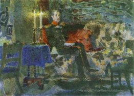Porträt von einem Officer (Petschorin auf einem Sofa)