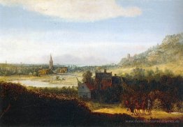 Landschaft mit bewaffneten Männer