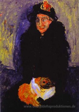 Alte Frau mit Hund