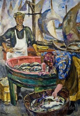 Novgorod. Der Fischmarkt.