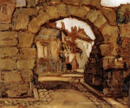 Das Tor innerhalb der Stadtmauern