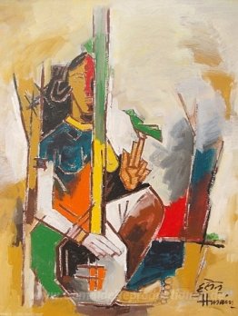 Dame mit Veena
