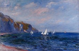 Klippen und Segelboote bei Pourville