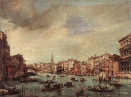 Der Canal Grande, Blick in Richtung auf die Rialto-Brücke