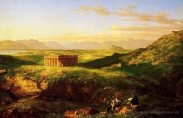 Der Tempel von Segesta mit dem Artist Sketching