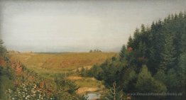 Landschaft mit Wald Fluss