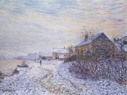 Schnee Rifts in der Nähe der Seine