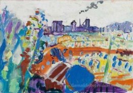 Sommerlandschaft mit Schlieren Gas Works