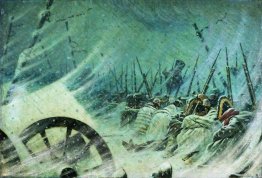 Die Nacht Biwak der Großen Armee