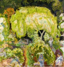 Landschaft mit drei Figuren und Willow