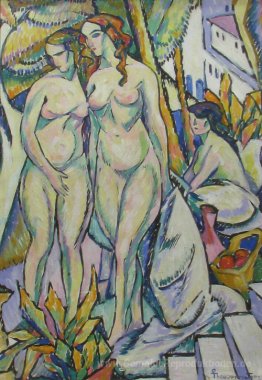 Nudes in einer Landschaft