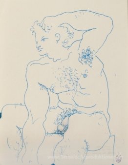 Studie für eine Illustration für Le livre blanc, Paul Morihien e