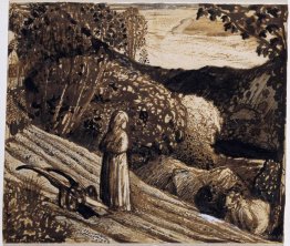 Landschaft, Mädchen,