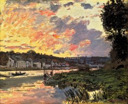 Die Seine bei Bougival am Abend