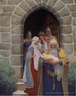 Merlin Wegnehmen der Säuglings Arthur