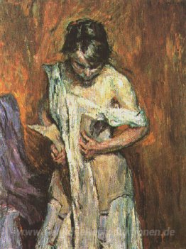 Frau mit einem Korsett