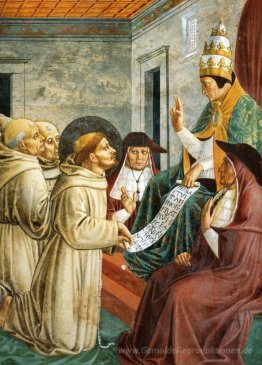 Traum von Innozenz III und der Bestätigung der Regel (Detail)
