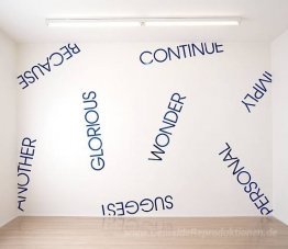 Wallpiece mit blauen Spiegel Wörter