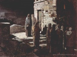 Christus und die Jünger im Garten von Gethsemane eingetragen