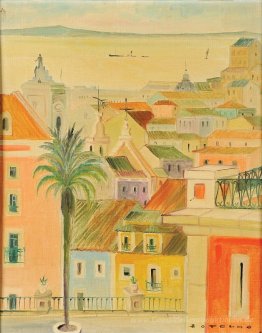 Vista de Lisboa - Tejo e Topo do Arco da Rua Augusta