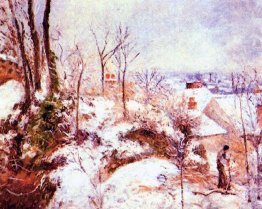 Eine Hütte im Schnee