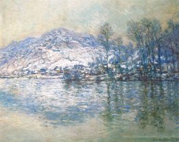 Die Seine an Hafen Villez, Schnee-Effekt