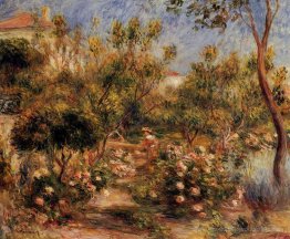 Junge Frau in einem Garten Cagnes
