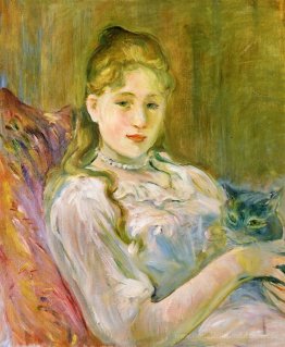 Junges Mädchen mit Katze
